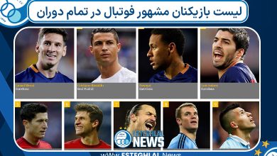 لیست بازیکنان مشهور فوتبال در تمام دوران